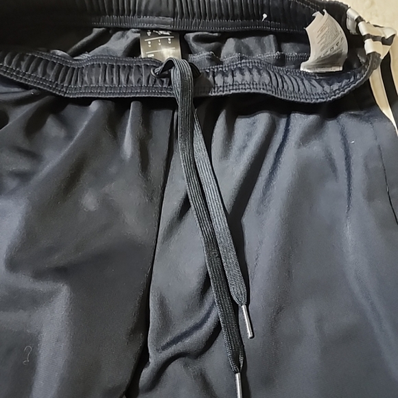Adidas Soccer Pants Running Pants Navy Blue White Zip Bottom Legs Men's Medium - Picture 6 of 11